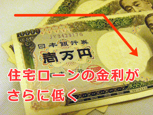 住宅ローンの金利低下